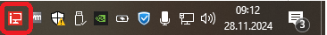 Taskbar mit Client