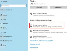 Change adapter options
