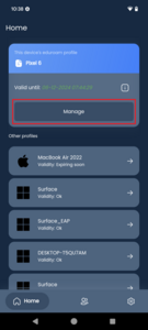 Open the easyroam app