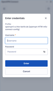OpenVPN Login View