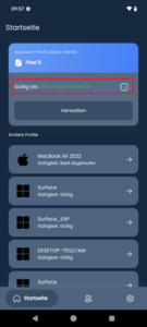 Gültigkeit des Zertifikats überprüfen