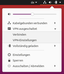VPN-Verbindung starten - Screenshot © HTW Berlin