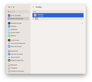 Profiles Window - Screenshot © HTW Berlin