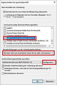 Sicherheitseinstellungen vornehmen