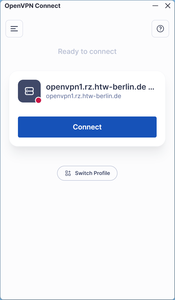 OpenVPN window with HTW profile