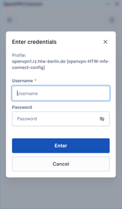 OpenVPN Login View