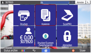 Printer Start Screen
