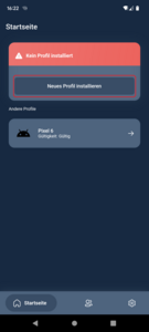 Neues Profil installieren