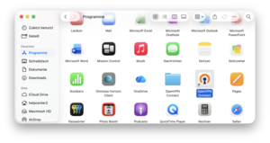 Finder window with all programs