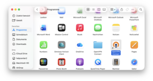 Finder window with all programs