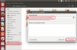 Ubuntu Dateimanager mit Server verbinden