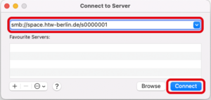 Enter server information