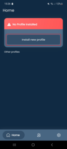 click on install new profile