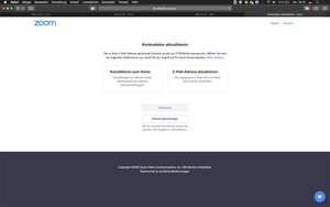 Screenshot zoom-Konto © HTWBerlin Screenshot zoom-Konto