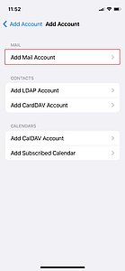 Select second type of account