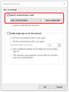 Set user authentication