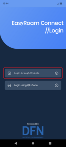 Login throught Website