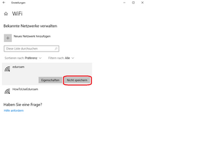 [Translate to Englisch:] eduroam-Konfiguration löschen