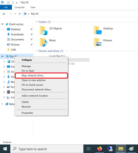 Select map network drive Select map network drive