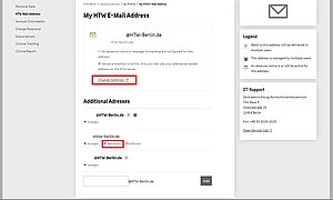 Open e-mail settings