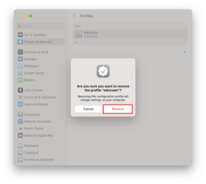 Confirmation window - Screenshot © HTW Berlin