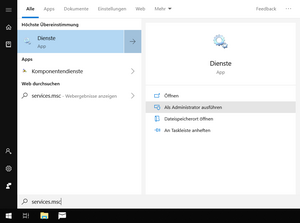 Anwendung Dienste Öffnen