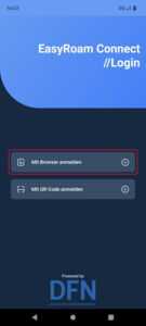 Mit Browser anmelden