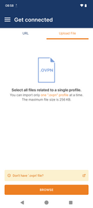 OpenVPN Profile Import Page