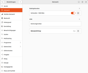 Einstellungen der Netzwerkverbindungen - Screenshot © HTW Berlin