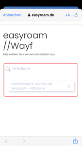 HTW Berlin auswählen