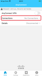 Click on connections