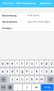 Cisco Anyconnect Server einrichten - Screenshot © HTW Berlin