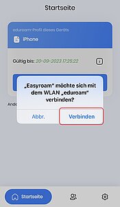 Verbinden mit Eduroam