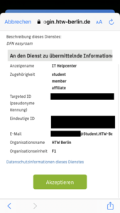 Übermittlung zustimmen