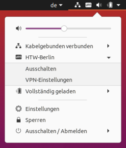 Trennen der VPN-Verbindung - Screenshot © HTW Berlin