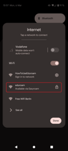 Connect with Eduroam