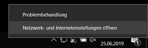 Netzwerk- und Interneteinstellungen öffnen