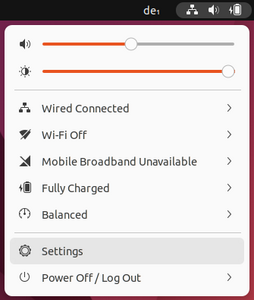 settings menu - Screenshot © HTW Berlin
