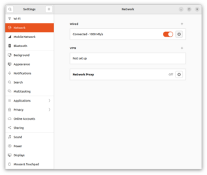 network connection settings - Screenshot © HTW Berlin