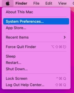 System settings - Screenshot © HTW Berlin