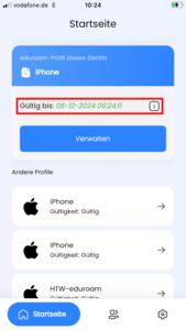 Gültigkeit des Zertifikats überprüfen