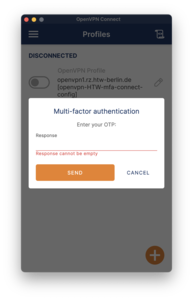 OpenVPN Second Factor Entry